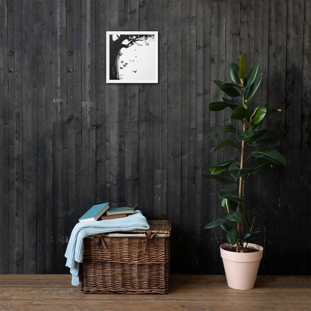 Whispers of Nature | Canvas with White Frame | 12″×12″