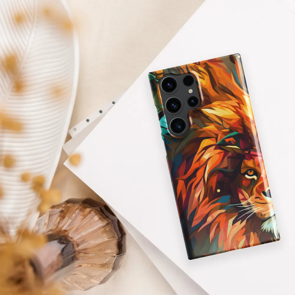 Majestic Gaze: The Polygonal Lion