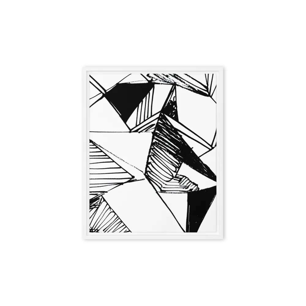 Dynamic Geometry in Ink | Canvas with White Frame | 8″×10″