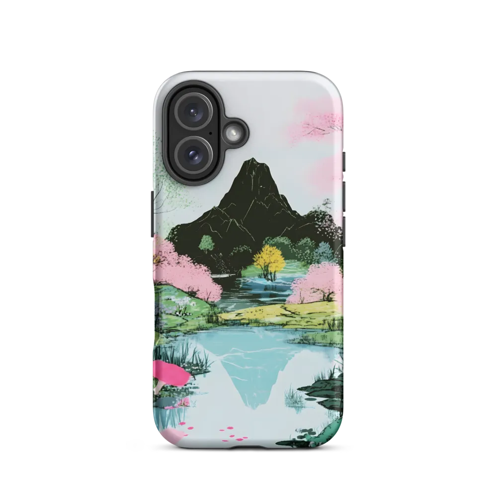 Tranquil Reflections: A Serene Landscape | Phone Case |  16 | Tough Case | Matte