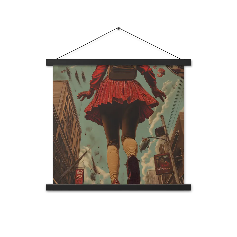 Flight of the Urban Dreamer | Poster With Black Wood Hanger | 18″×18″