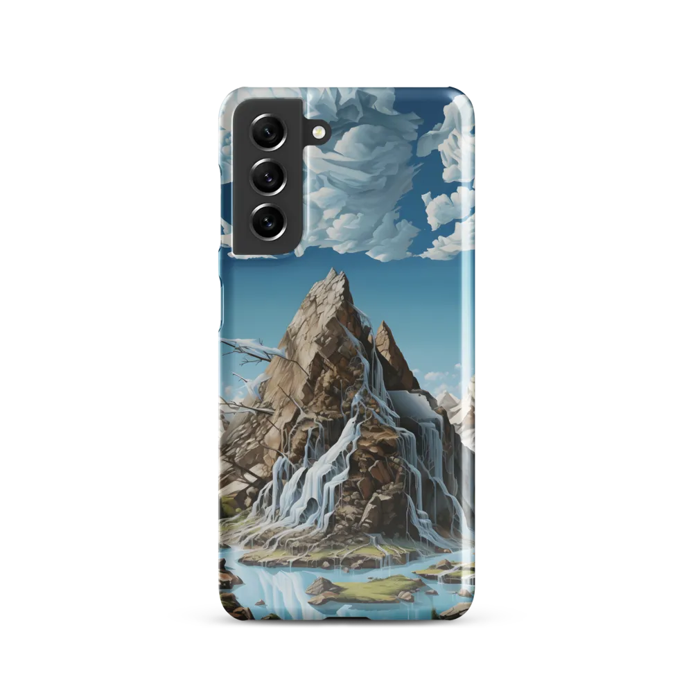 Majestic Cascade: A Mountain Masterpiece | Phone Case |  S21 | Snap Case | Glossy