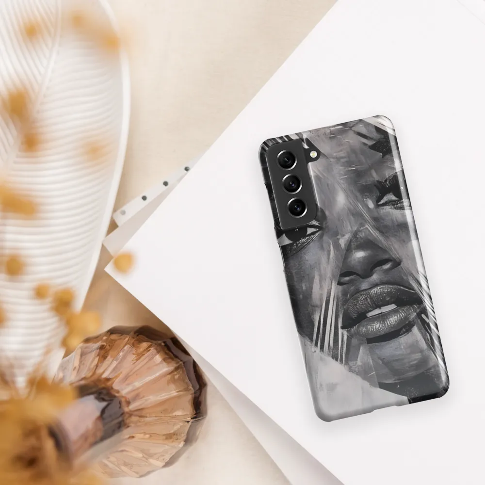 Fragmented Reflections: A Contemporary Portrait | Phone Case |  S21 | Snap Case | Glossy