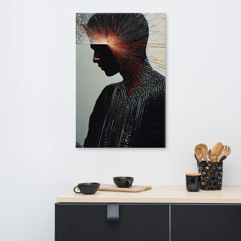 Radiant Reflection: An Abstract Journey of Thought | Canvas | 24″×36″