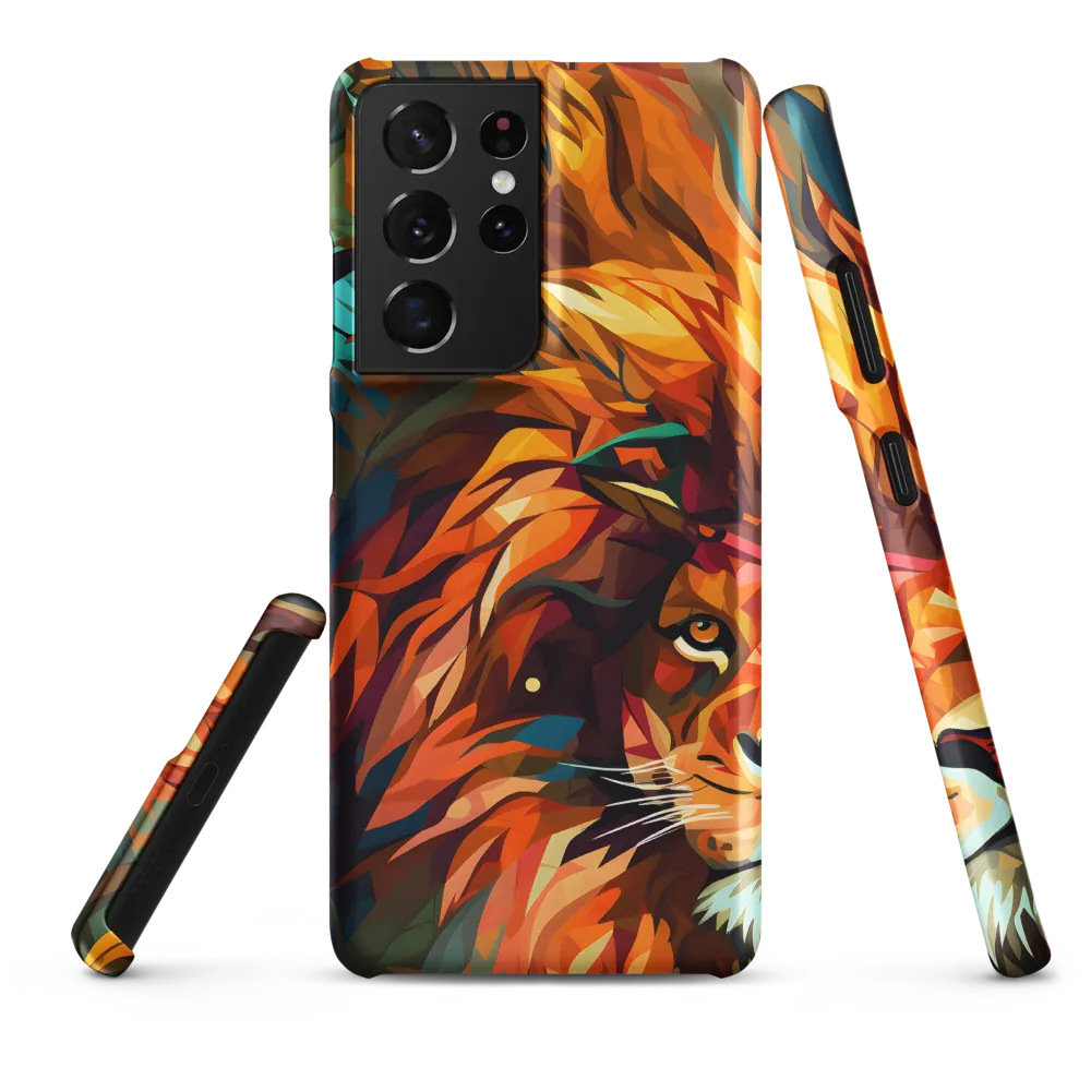 Majestic Gaze: The Polygonal Lion