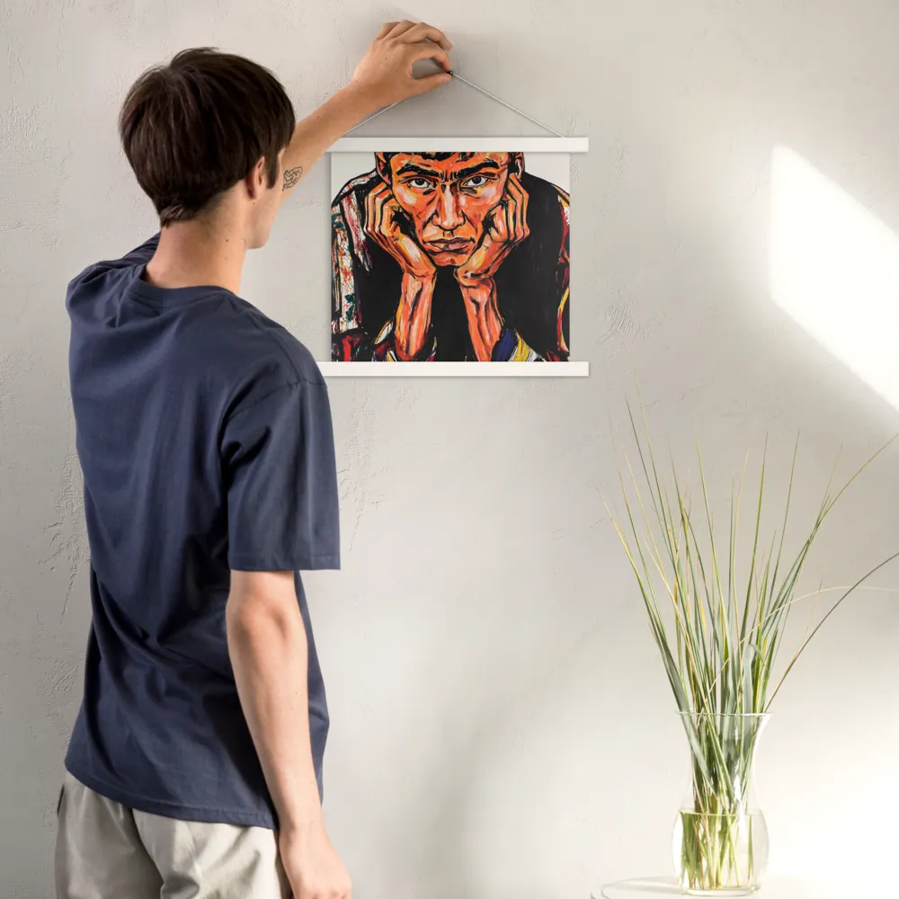 Contemplative Intensity: An Expressionist Portrait