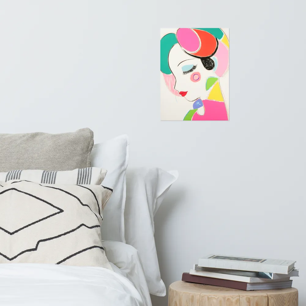 Whimsical Portrait in Colorful Abstraction | Poster | 12″×16″