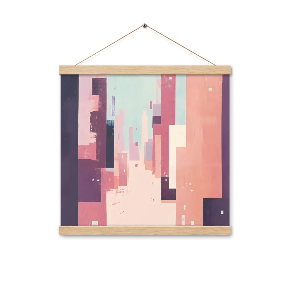 Tranquil Cityscape | Poster With Oak Wood Hanger | 16″×16″