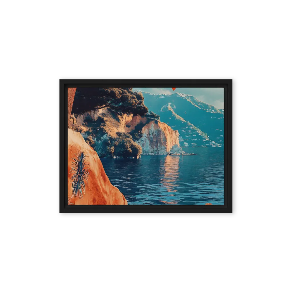 Elysian Waterscape | Canvas with Black Frame | 12″×16″