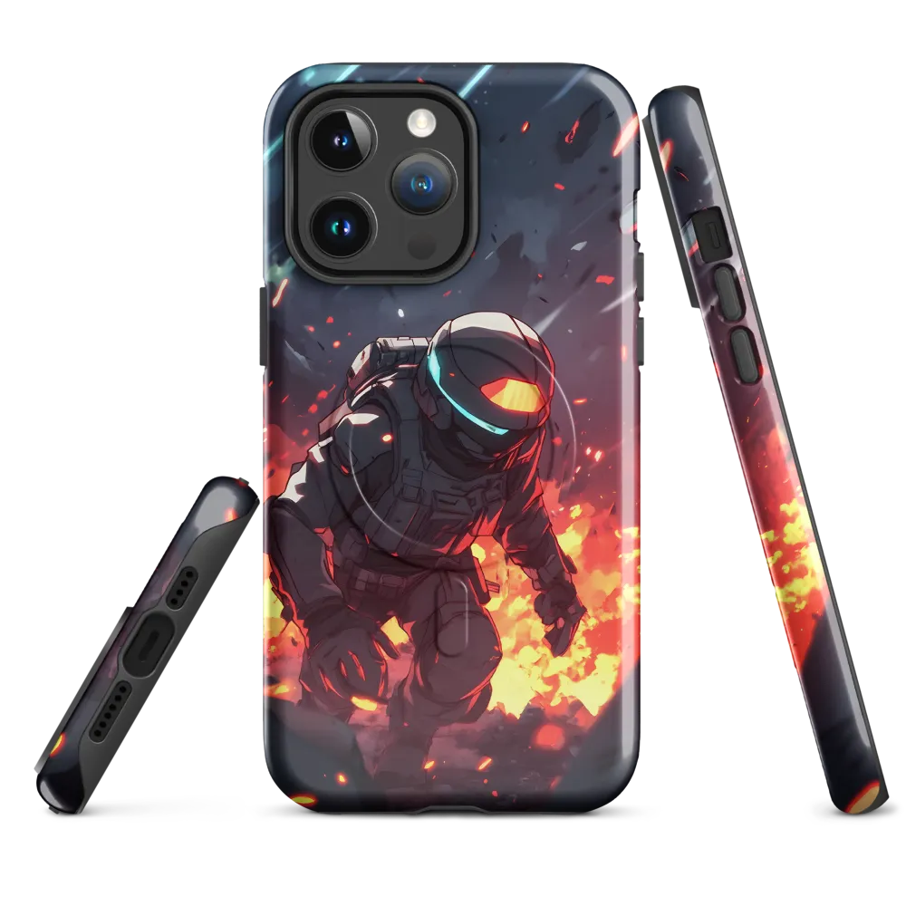 Astronaut Amidst Chaos