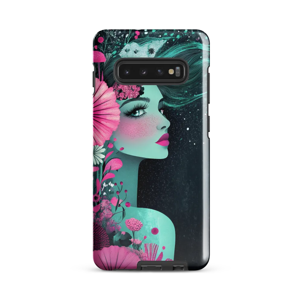 Floral Harmony: Portrait of Serenity | Phone Case |  S10 Plus | Tough Case | Glossy