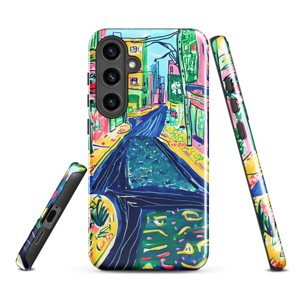 Dreamy Street in Vibrant Hues