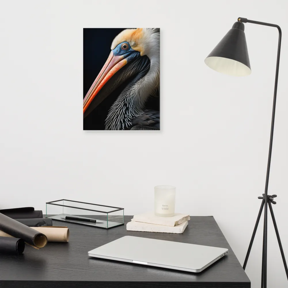 Majestic Portrait of a Pelican | Canvas | 12″×16″