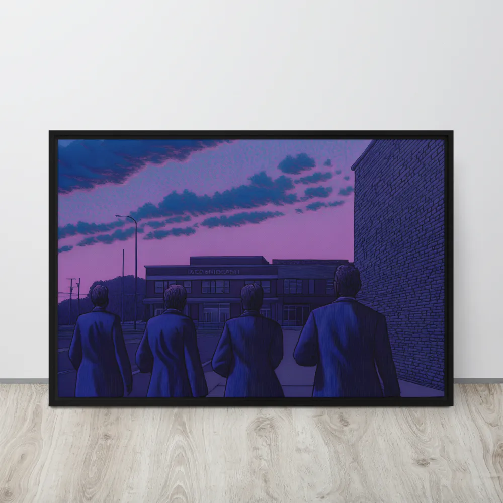 The Twilight Stroll | Canvas with Black Frame | 24″×36″