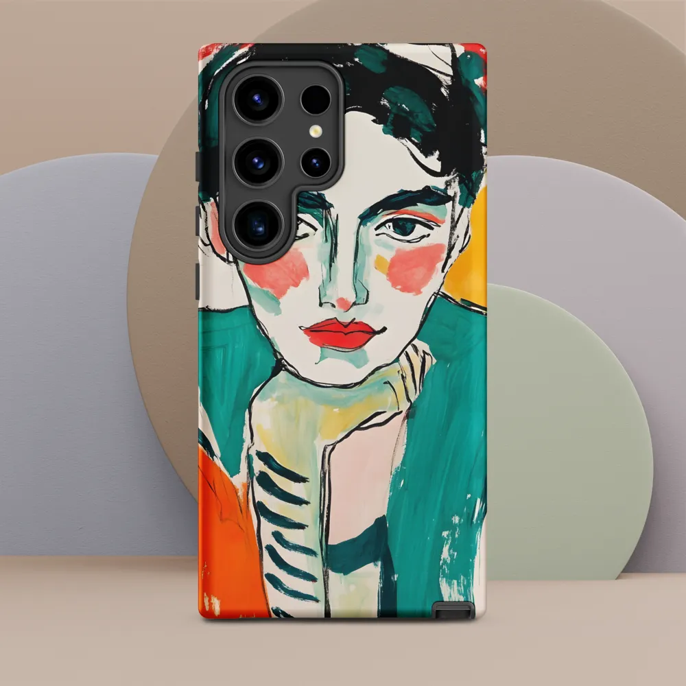 Contemplative Portrait in Bold Hues