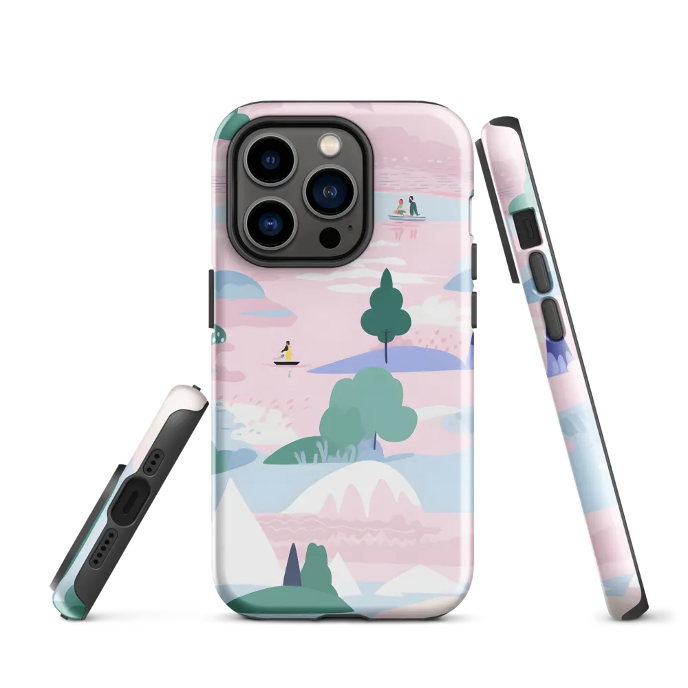 Whimsical Reflections: A Journey Through Landscapes | Phone Case |  14 Pro | Tough Case | Glossy