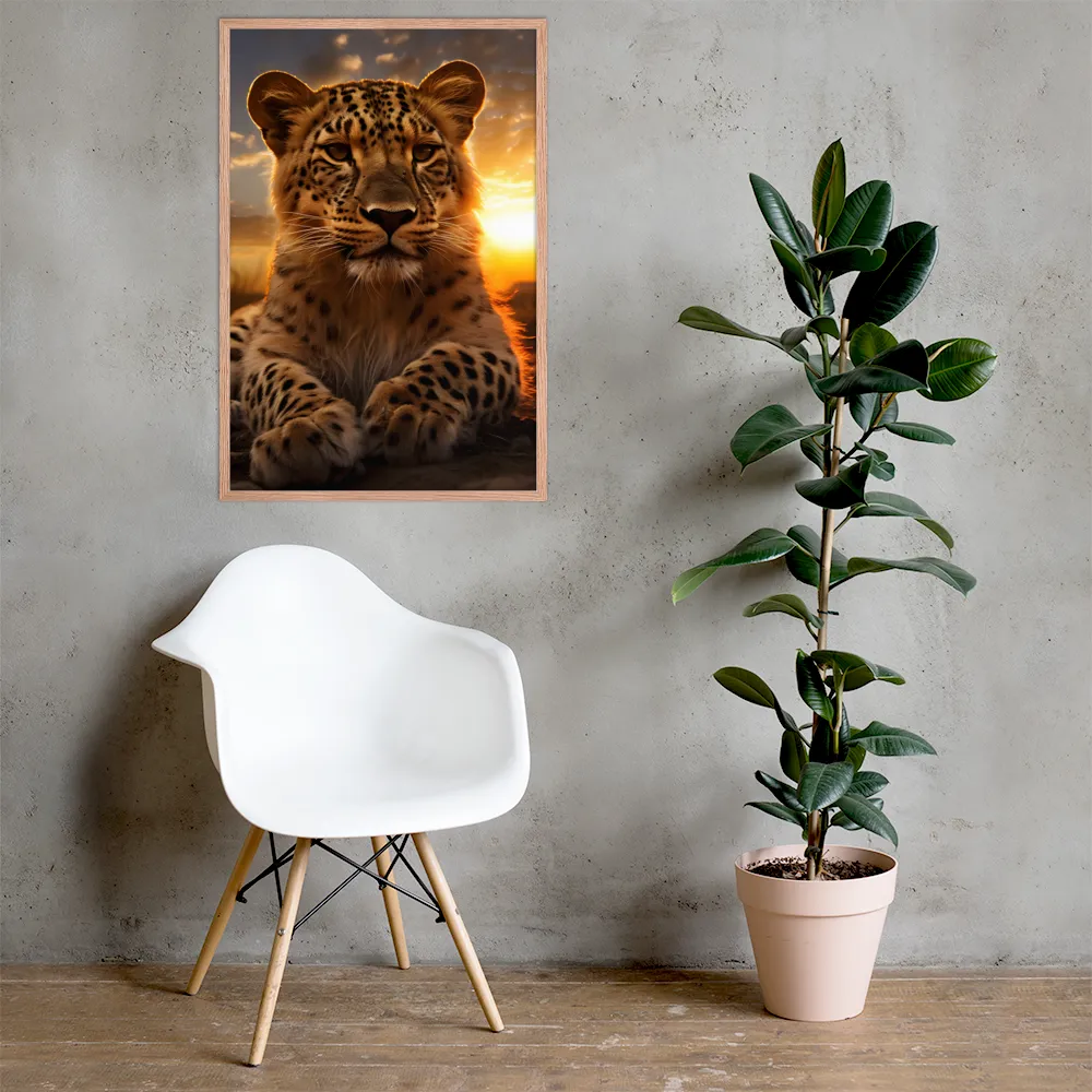 Regal Presence: The Leopard at Sunset