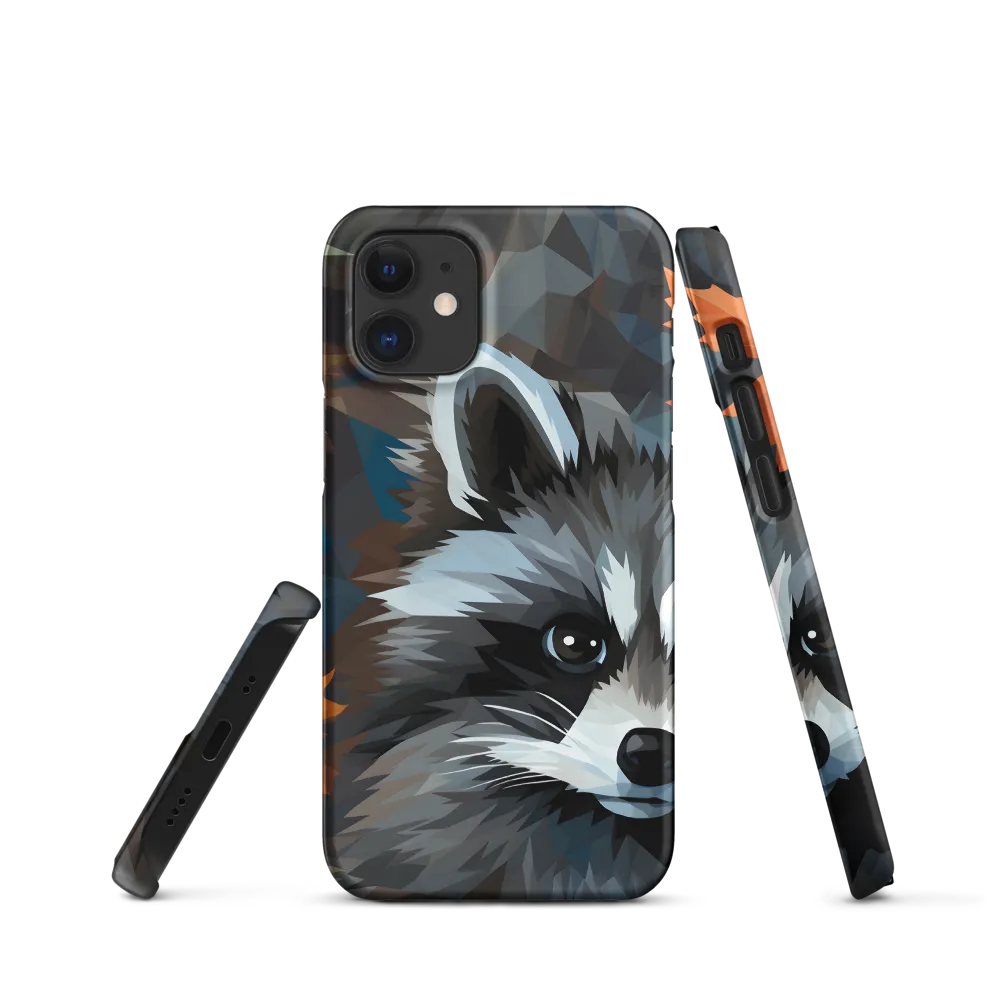 Whispers of Autumn: The Raccoon's Gaze | Phone Case |  12 Mini | Snap Case | Matte
