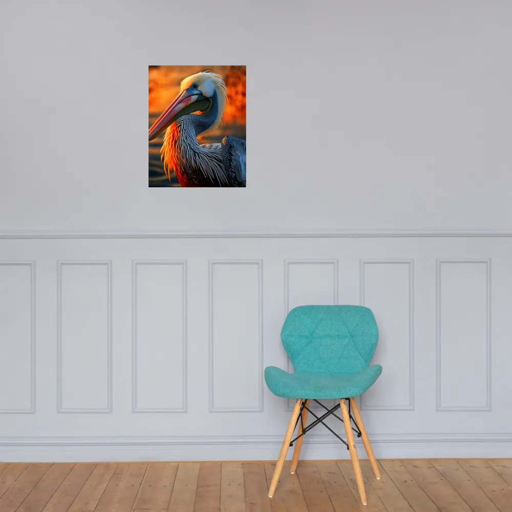 Elegance of the Pelican at Sunset