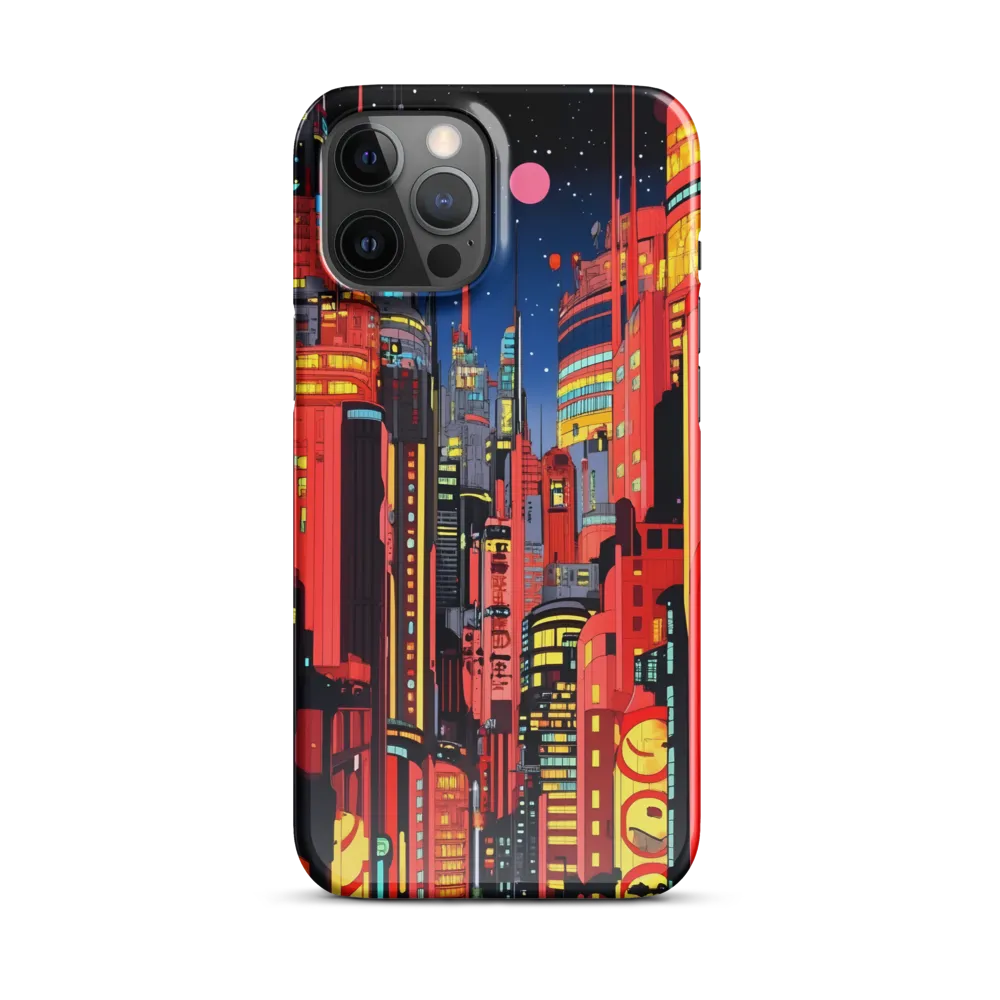 Neon Dreams: A Cyberpunk Cityscape | Phone Case |  12 Pro Max | Snap Case | Glossy