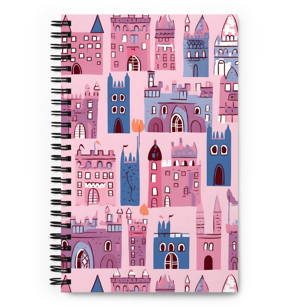 Whimsical Castles: A Playful Tapestry | Spiral Notebook