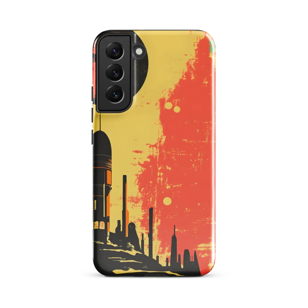 Journey to the Stars: A Retro-Futuristic Landscape | Phone Case |  S22 Plus | Tough Case | Glossy