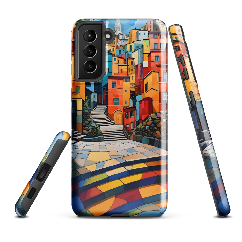 Vibrant Village: A Cubist Journey