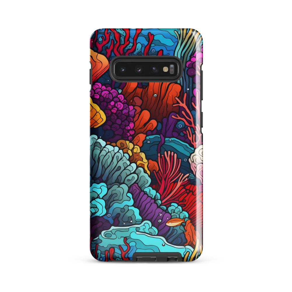 Vibrant Underwater Symphony | Phone Case |  S10 Plus | Tough Case | Glossy