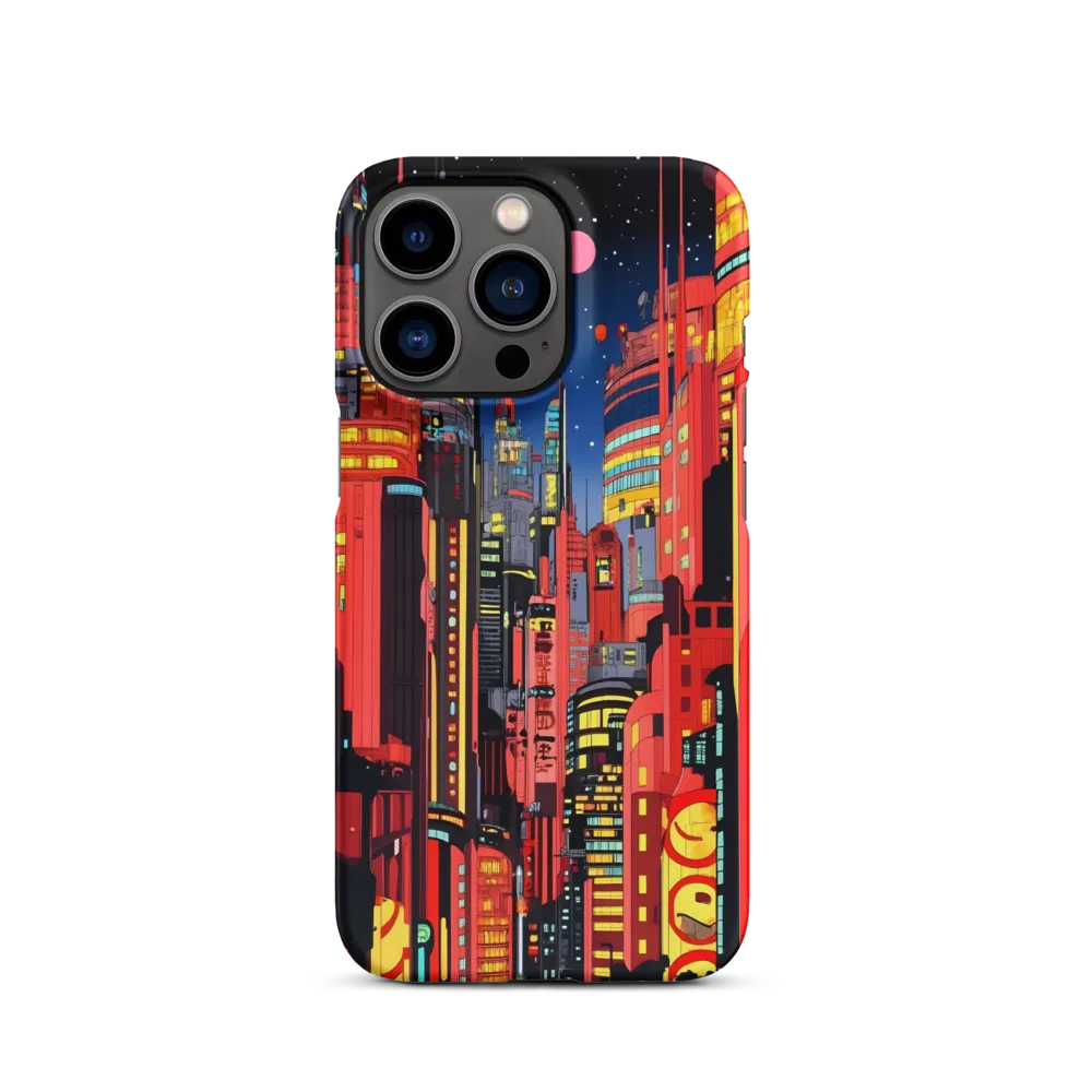 Neon Dreams: A Cyberpunk Cityscape | Phone Case |  13 Pro | Snap Case | Matte