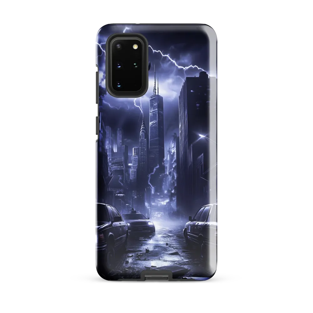 Stormy Cityscape: Shadows of the Night | Phone Case |  S20 Plus | Tough Case | Glossy