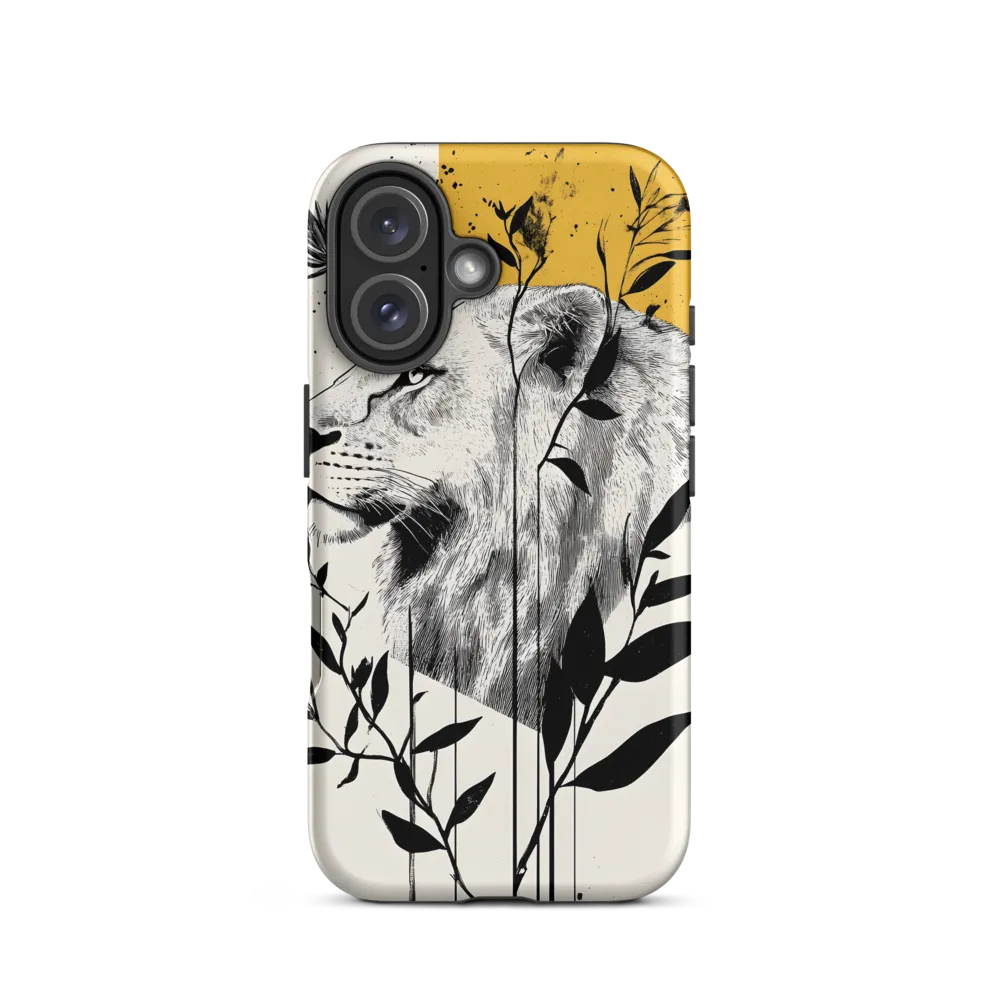 Regal Serenity: The Lion and Flora | Phone Case