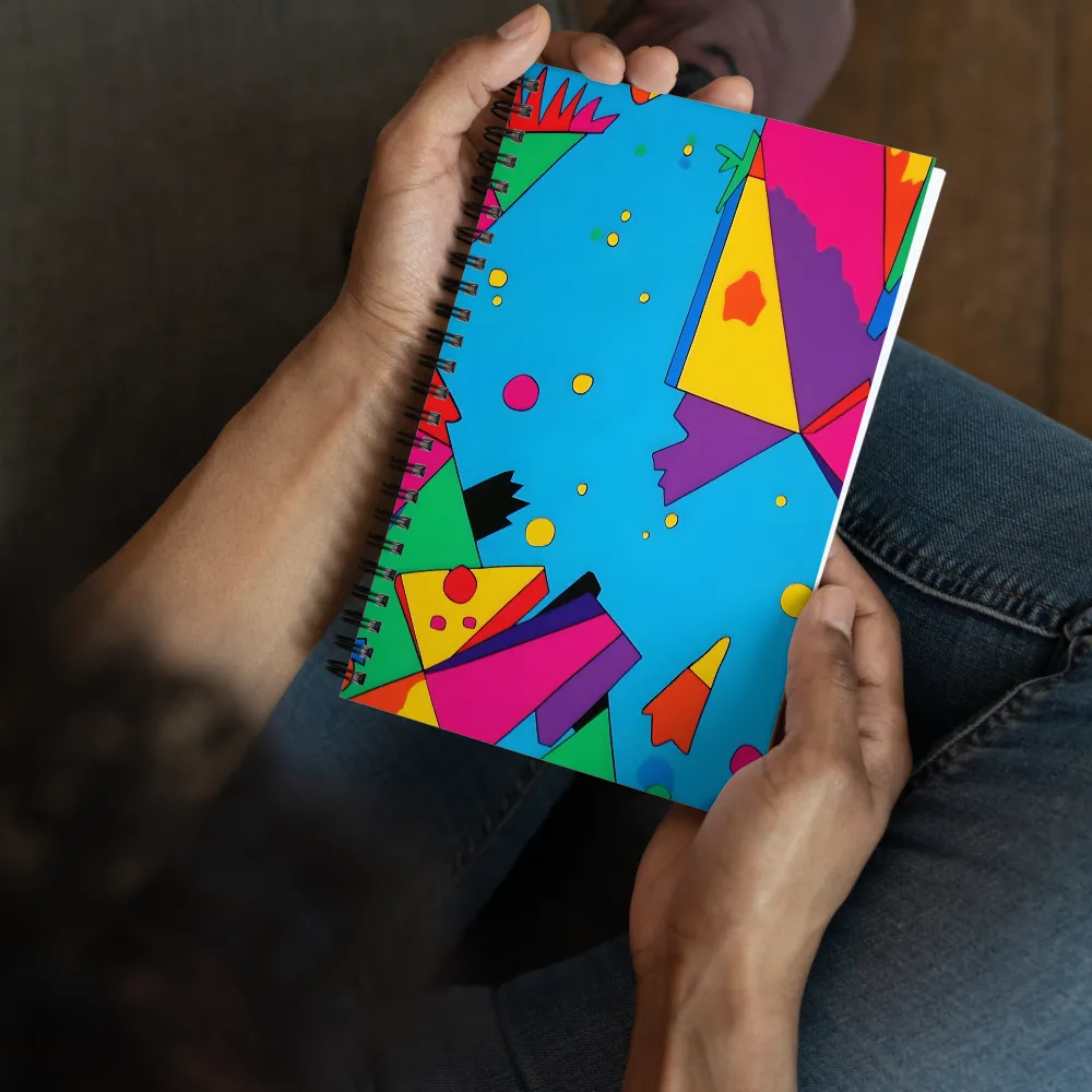 Colorful Geometric Playfulness | Spiral Notebook