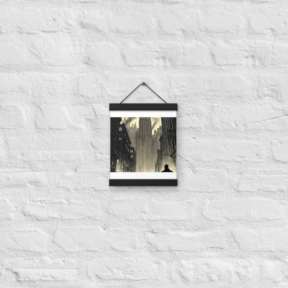 Echoes of the City | Poster With Black Wood Hanger | 8″×10″