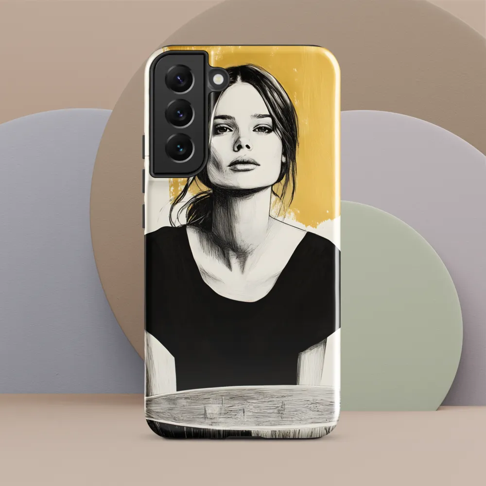 Golden Serenity: A Minimalist Portrait