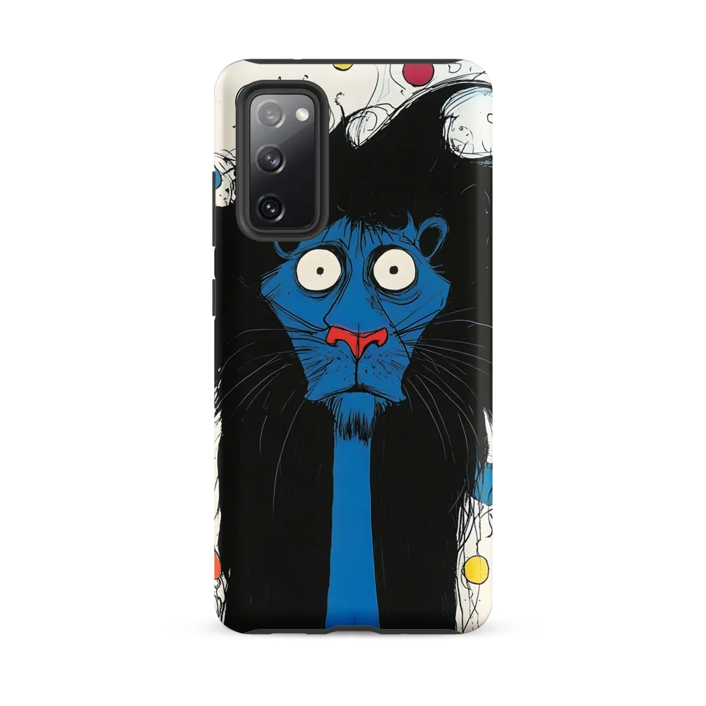 Whimsical Blue Lion