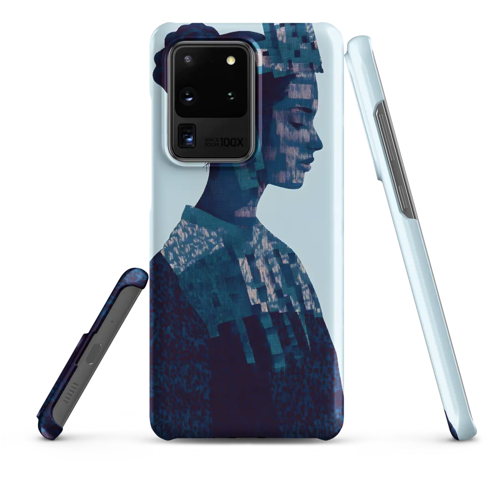 Digital Portrait in Abstract Blue