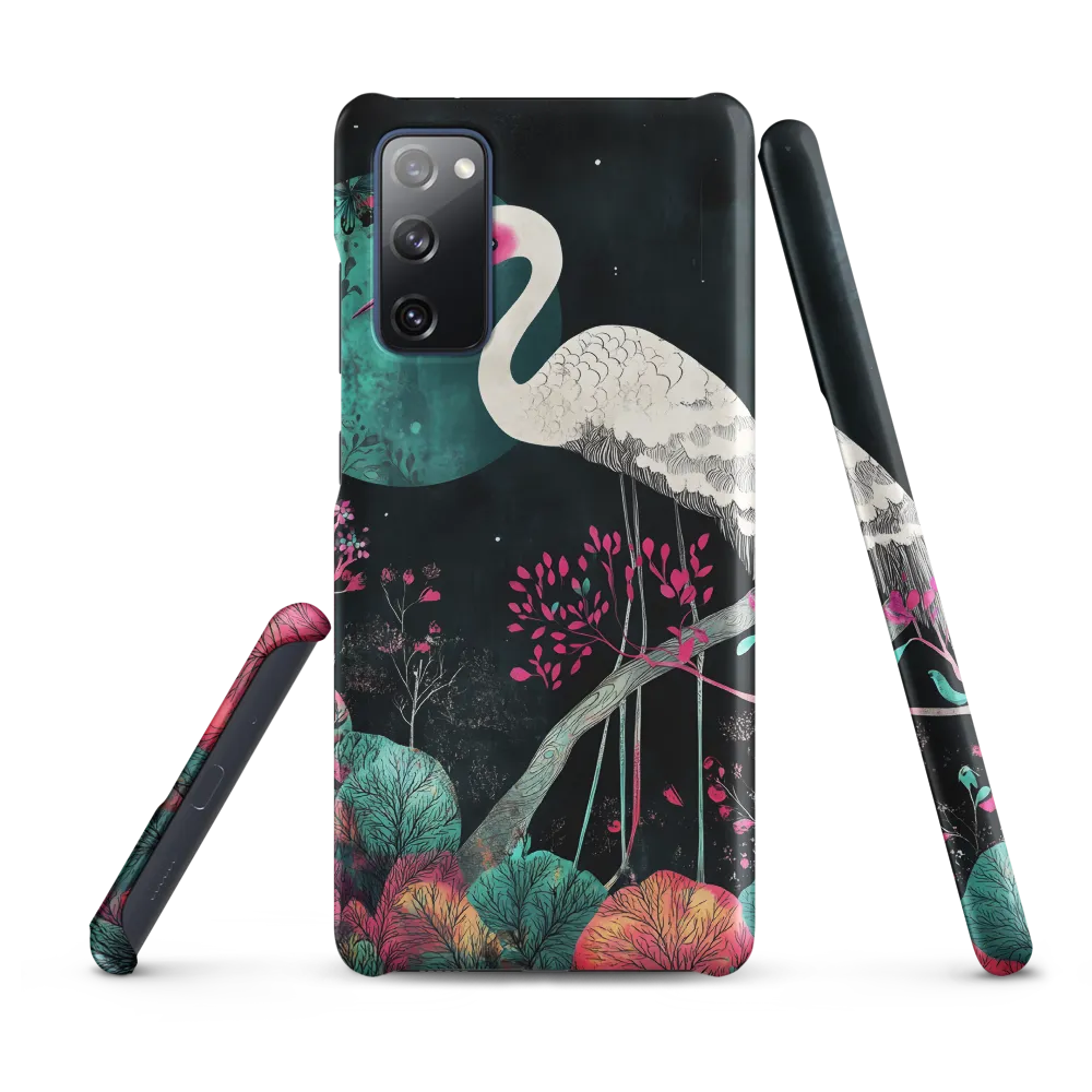Ethereal Presence: Heron in a Floral Dreamscape