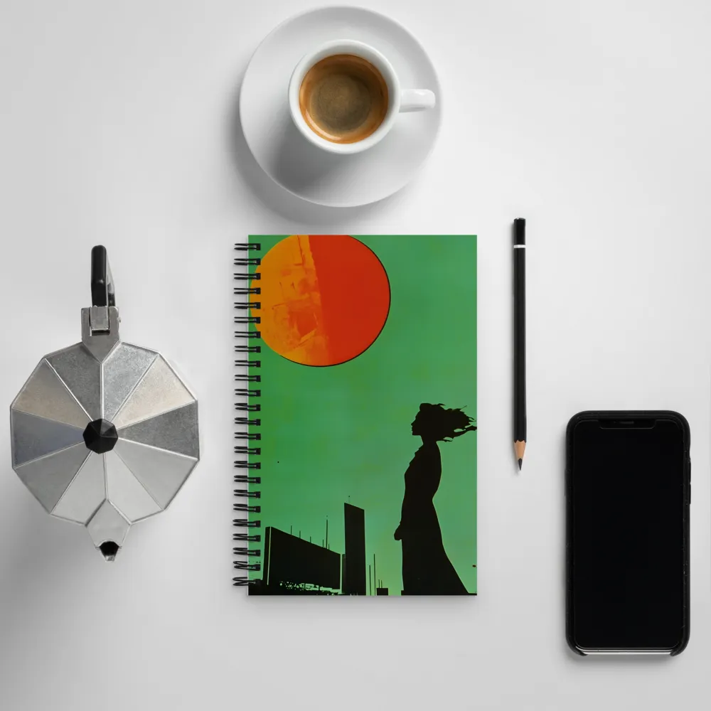 Silhouette of Contemplation | Spiral Notebook