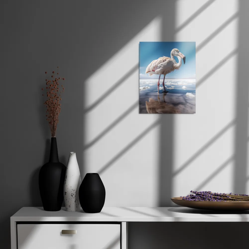 Graceful Solitude of a Flamingo