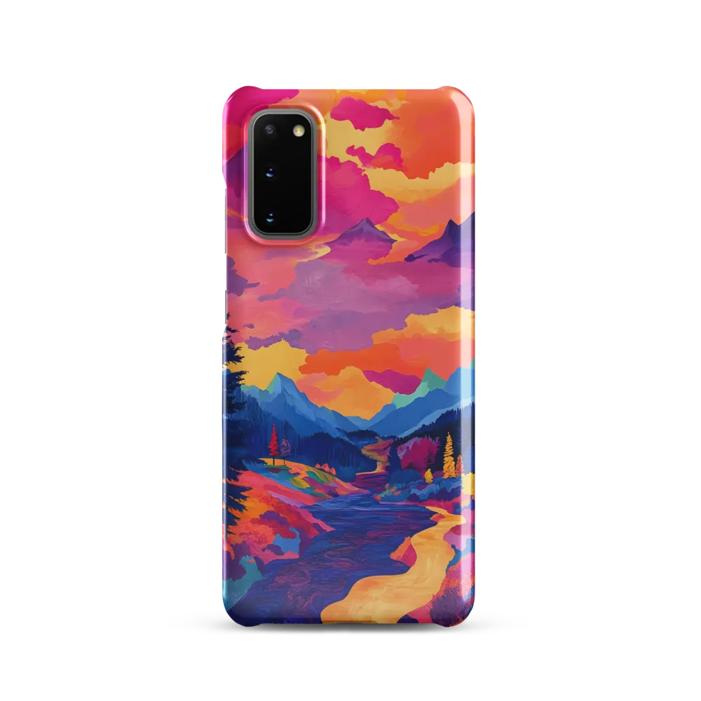 Radiant Serenity: A Surreal Landscape | Phone Case |  S20 | Snap Case | Glossy