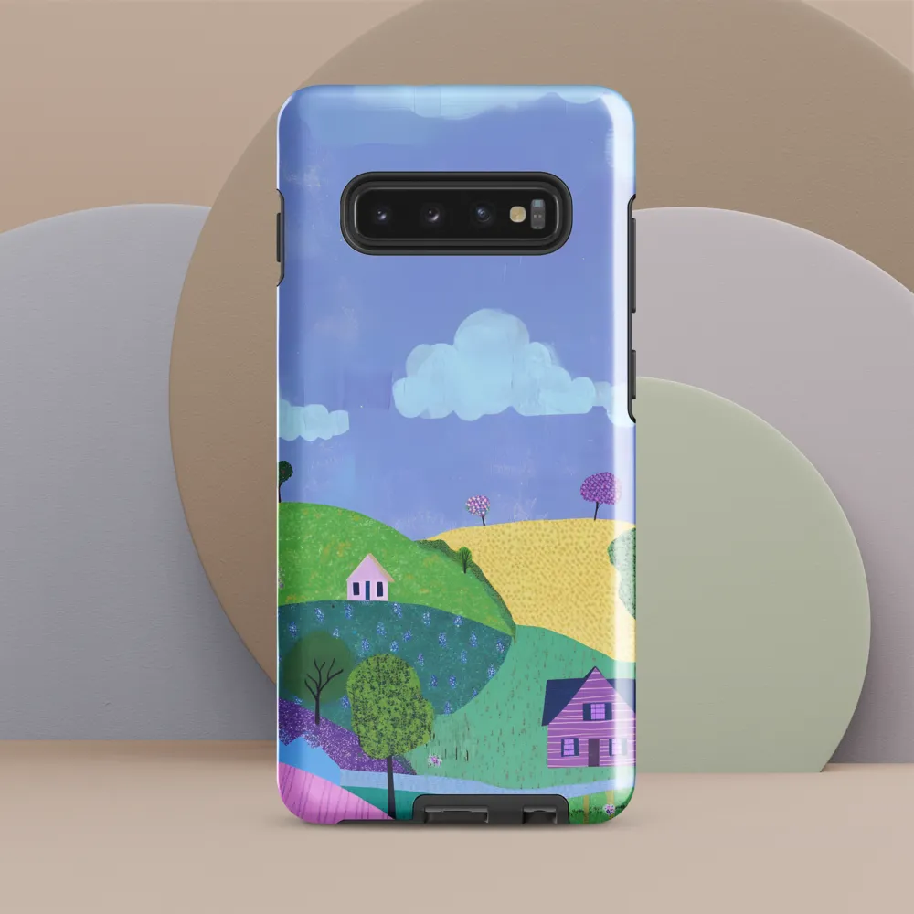 Whimsical Hills and Quaint Homes | Phone Case |  S10 Plus | Tough Case | Glossy