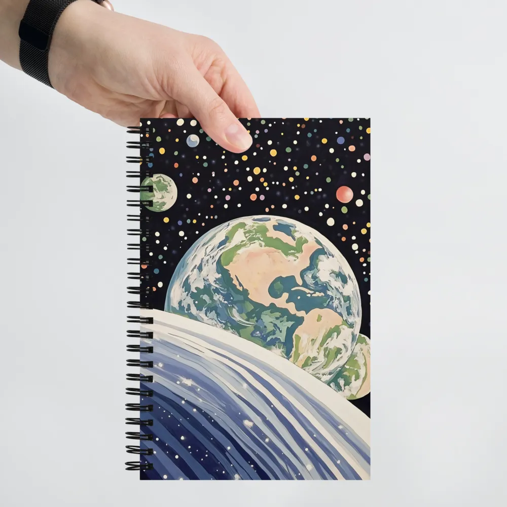 Celestial View: A Surreal Journey Through Space | Spiral Notebook