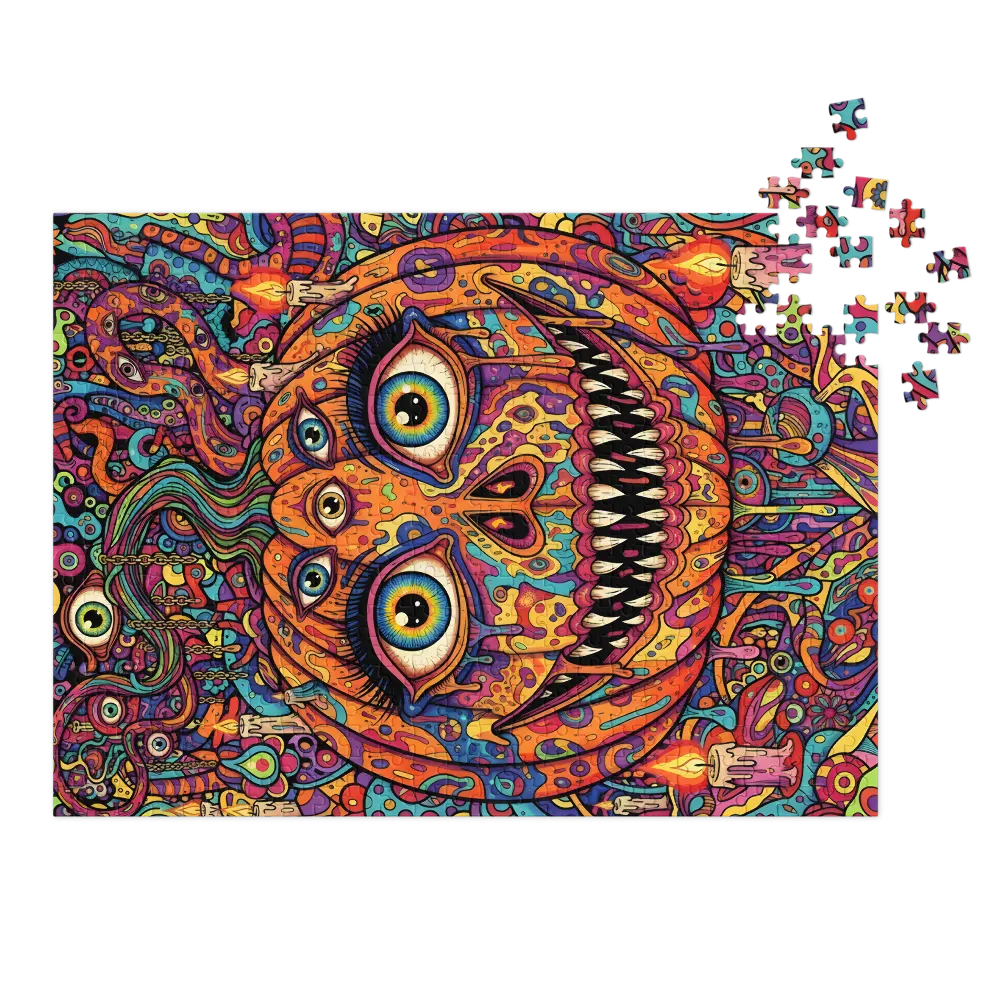 The Psychedelic Jack-o'-Lantern 
 Jigsaw Puzzle in Tin Box
