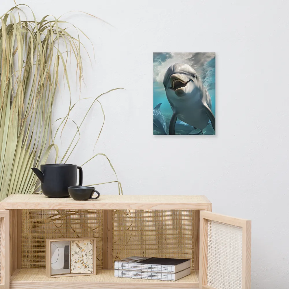 Beneath the Waves: A Dolphin's Dance
