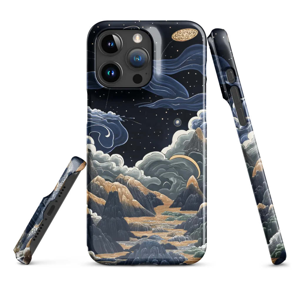 Celestial Harmony: Peaks and Planets | Phone Case |  15 Pro Max | Snap Case | Glossy