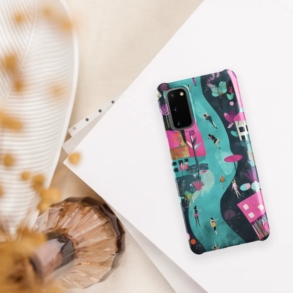 Whimsical Journey Through a Vibrant Landscape | Phone Case |  S20 | Snap Case | Matte