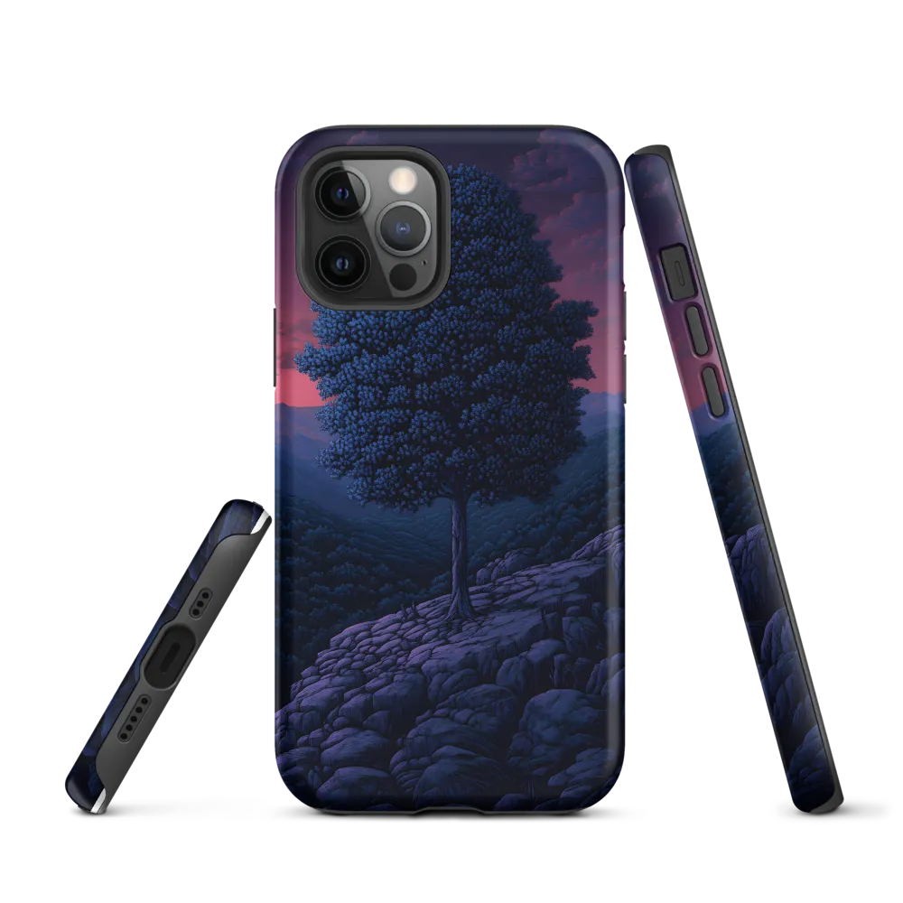 Solitary Sentinel: A Tree at Dusk | Phone Case |  12 Pro | Tough Case | Matte