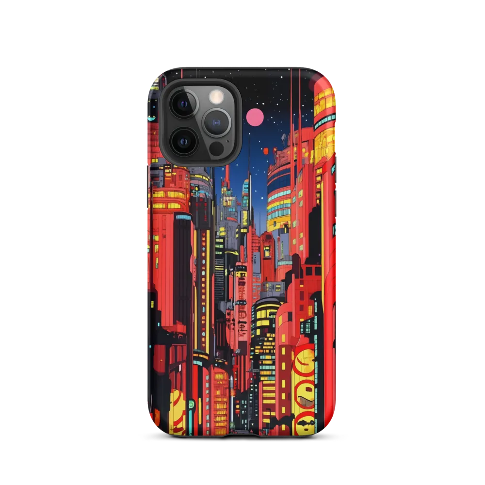 Neon Dreams: A Cyberpunk Cityscape | Phone Case |  12 Pro | Tough Case | Matte