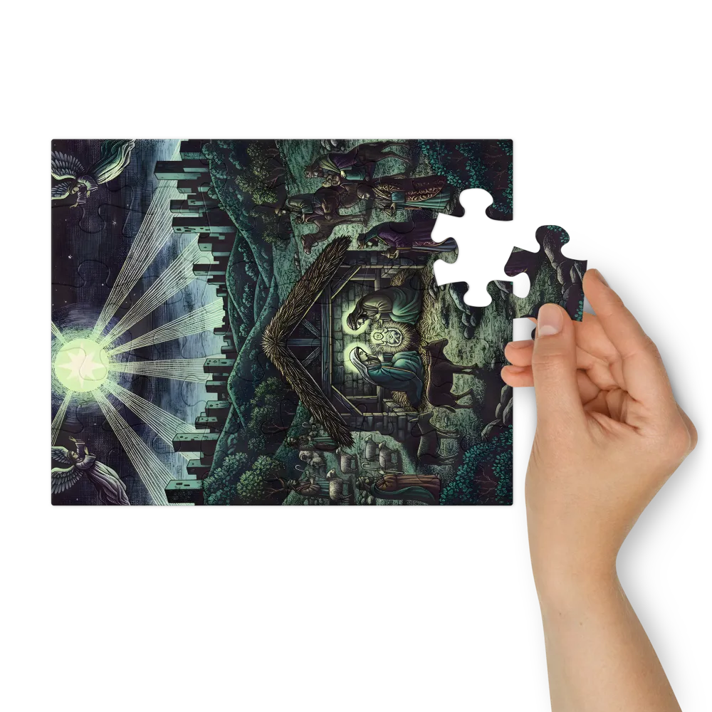 Star Over the Manger 
 Jigsaw Puzzle in Tin Box