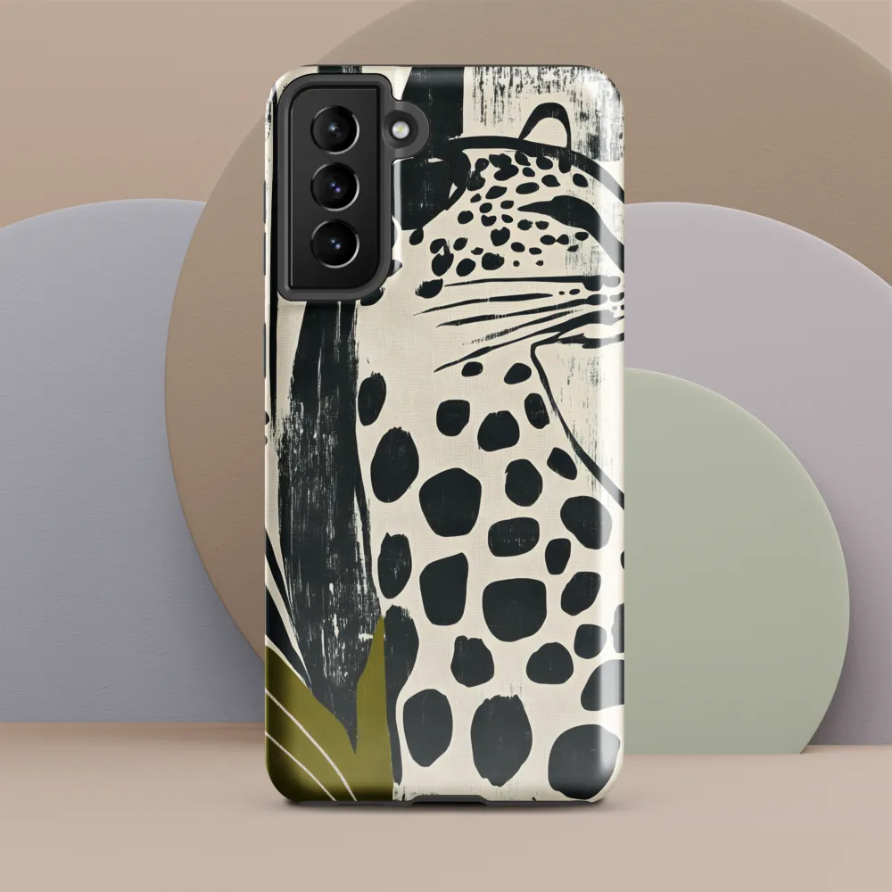 Leopard in Silhouette: A Modern Appeal | Phone Case |  S21 Plus | Tough Case | Glossy